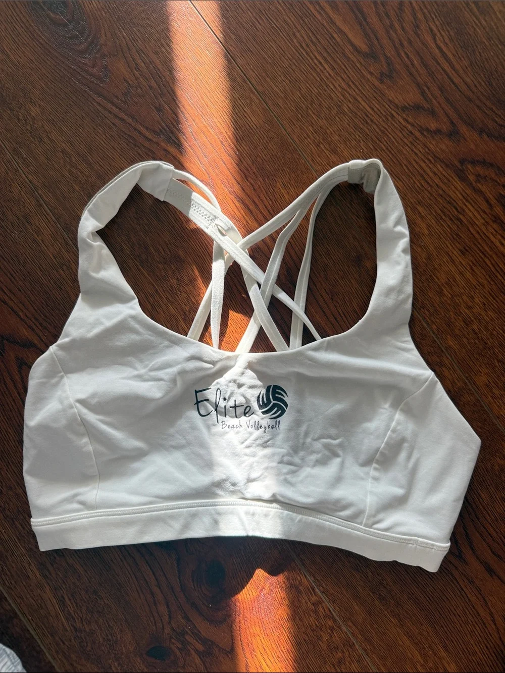 lululemon athletica Strappy Sports Bra in White and Beige